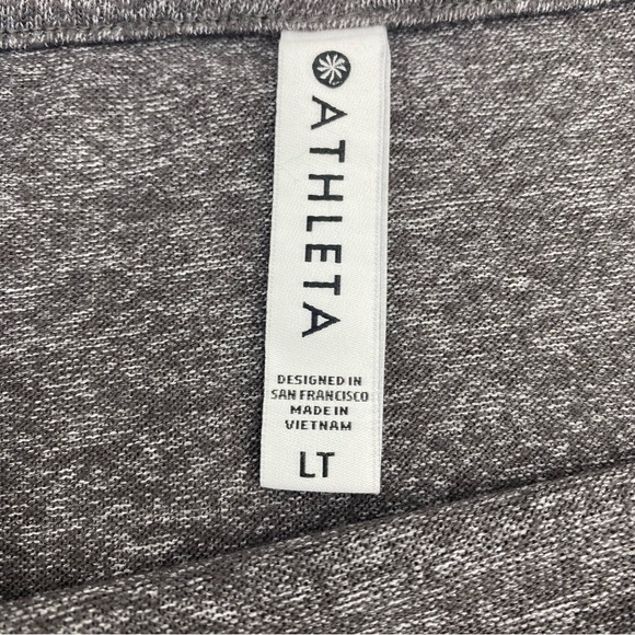 Athleta Sweatshirt Mindful Pullover Soft Gray Heather Oversized Large Tall - Picture 3 of 7
